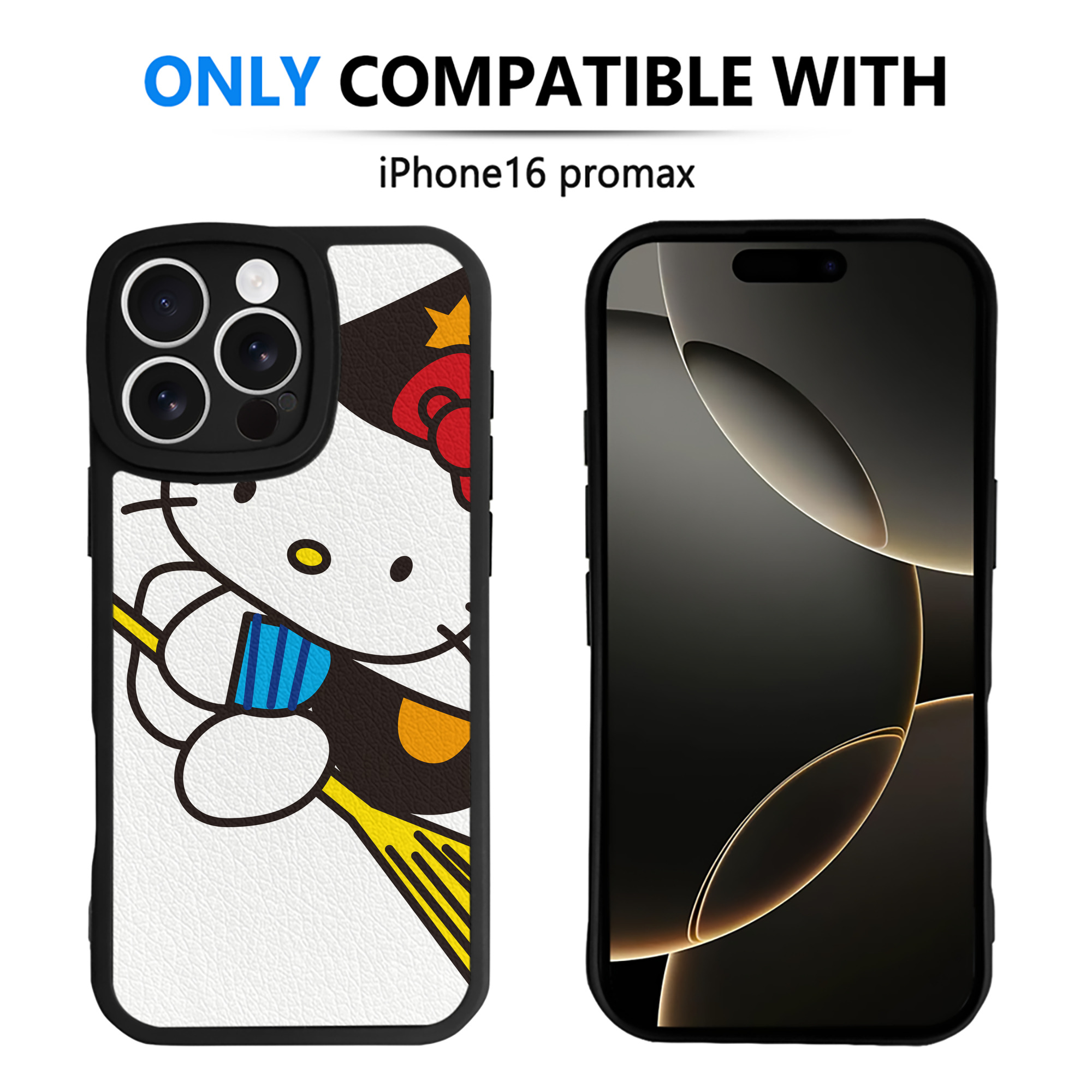 （画像用） Hello Kitty ハローキティ 【iPhone 16シリーズ対応】シリコンスマホケース（レザー調） 材質：シリコン